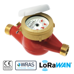 ½" B Meters GMDM-I Multi Jet Hot Water Meter, Q3 = 2.5