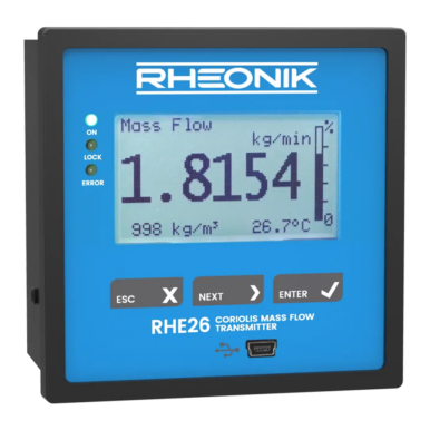 Rheonik RHE 26 Panel/DIN Rail Mount Coriolis Mass Flow Transmitter