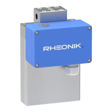 Rheonik RHM 02 dual-tube Coriolis meter for polyurethane and additive injection systems.