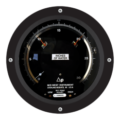 Mid-West Model 105 Bellows Type Differential Pressure Gauge, 0.4 - 2.9 PSID