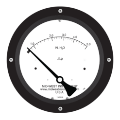 Mid-West Model 130 Diaphragm Type Differential Pressure Gauge, 0.2 - 15 PSID
