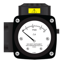 Mid-West Model 142 Diaphragm Type Differential Pressure Gauge, 0.8 - 25 PSID